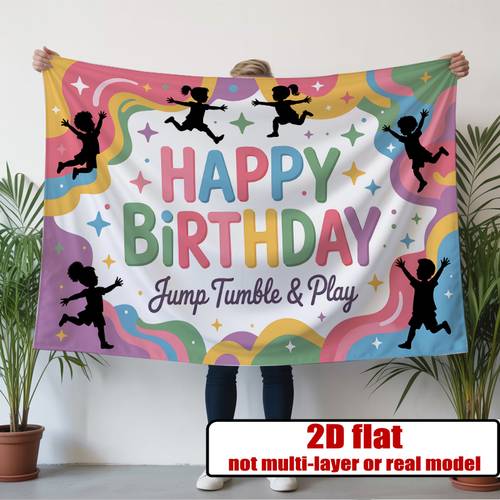 2d flat 2d flat banner 1pc gymnastics themed printing background decoration background photo props party banner decor home decor room decor wall decor party background decor party decor supplies gifts decorative background 2d flat