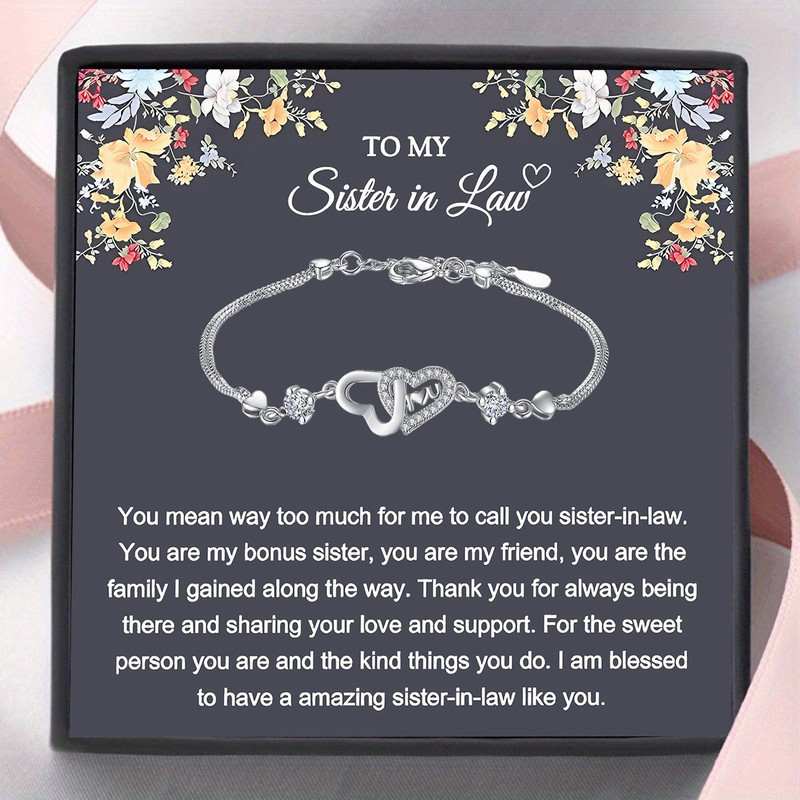 TEMU To My , Birthday Gift From , Love Heart Bracelet Gift, Birthday Gift, Christmas Gift, Gift Card With Text And Gift Box Packaging.