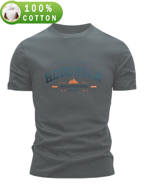 item picture mens 100 cotton t shirt summer short sleeve trendy fit letter versatile base layer shirt english pattern fashionable elegant personality fun