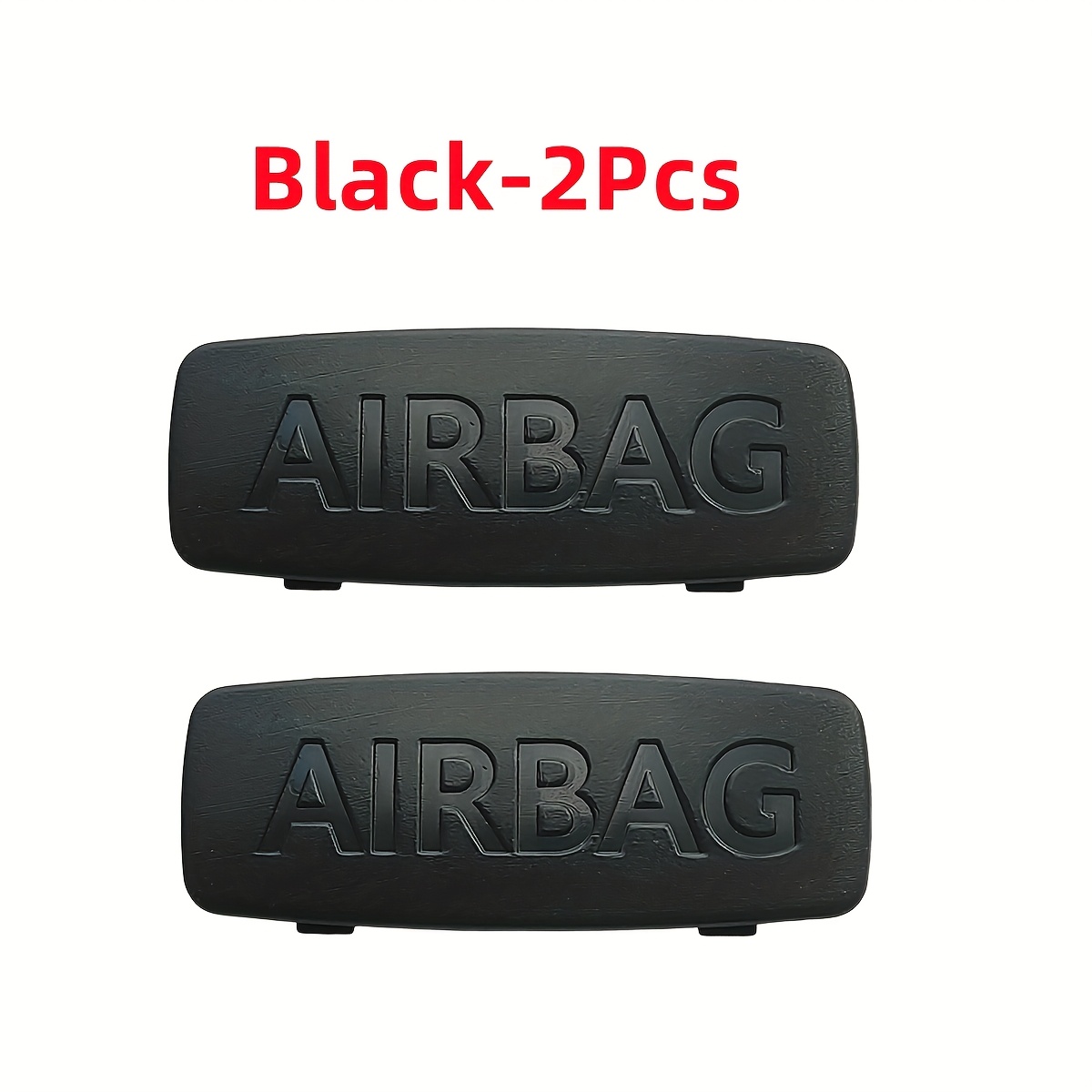 TEMU New 2pcs -pillar Airbag Logo Decorative Cover Interior Trim Cap For Vw Golf 5 6 7 Jetta Mk5 Mk6 Cc B6 B7 Caddy Durable Plastic Replacement Car