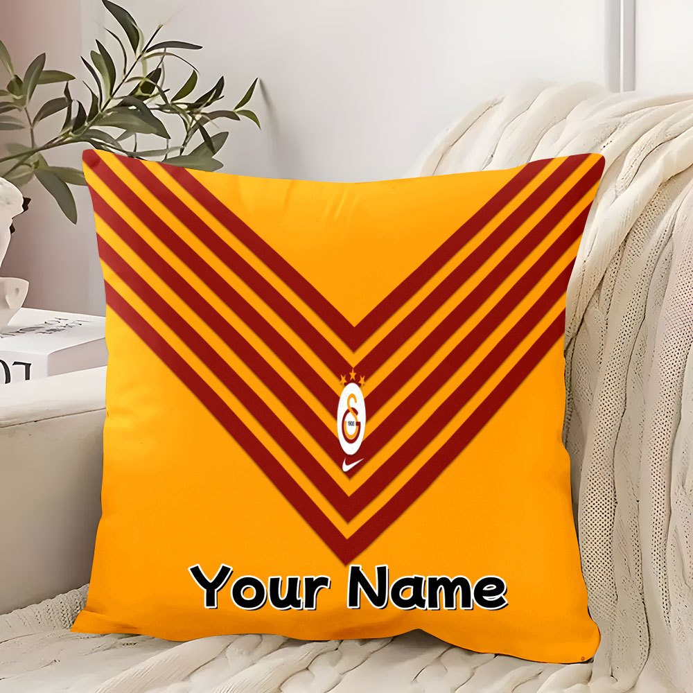 

1pc -inspired Decorative Pillow Cover, Orange With Red & , Zipper Closure - Ideal For Bedroom & Sofa Decor, Perfect Valentine's Gift For Sports Fans, Plush Pillow