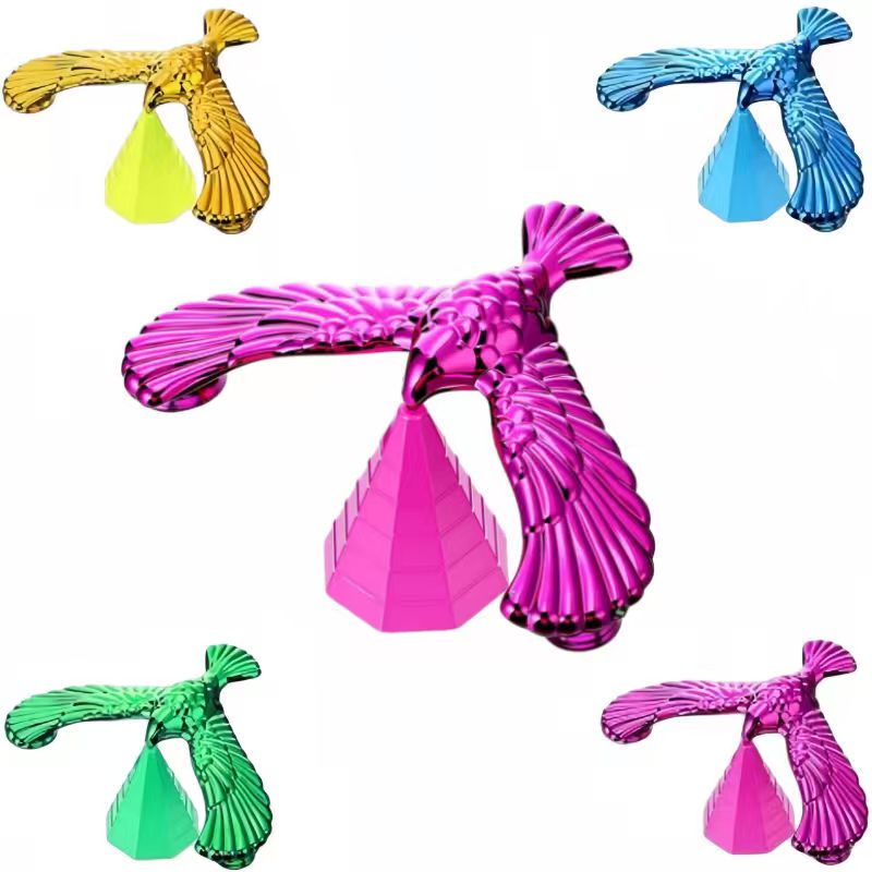 gift for her him 4pcs random colors   gravity balance birds featherless battery free with stand for party decorations and gifts   physics   perfect decor for thanksgiving and halloween   for holiday