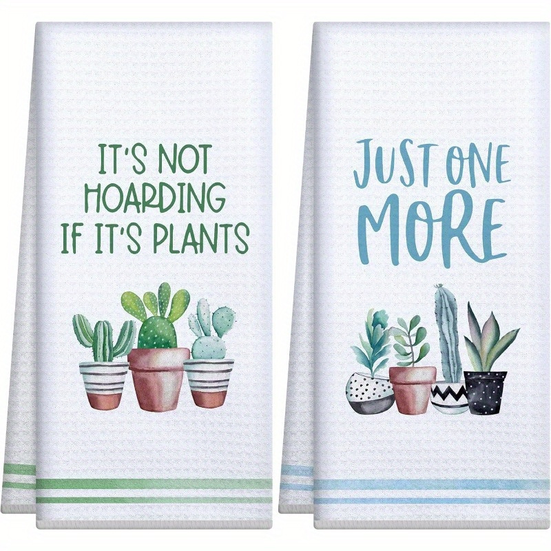 

2piece 18*26 Inch Just Gifts For Plant Lovers, Plant Gifts For Gardener, Hosewarming Gifts Funny Birthday Gift For Friend, Kitchen Dish Towels Decor