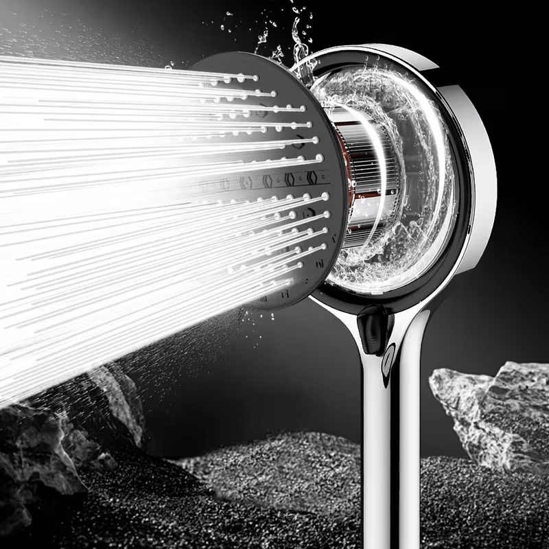 8-Speed Adjustable Water Flow Handheld Showerhead