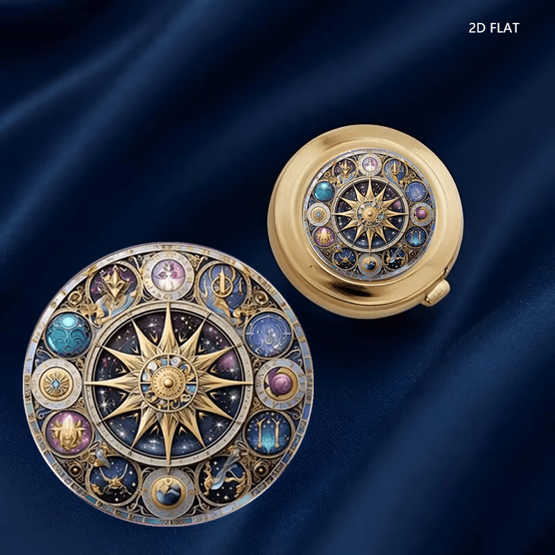 TEMU 2d Flat1pcs Celestial Button Cover, Suitable For Clothes, Geometric Shirt Decoration, Flat Button Cap, Suitable For Christmas, Easter, Wedding,