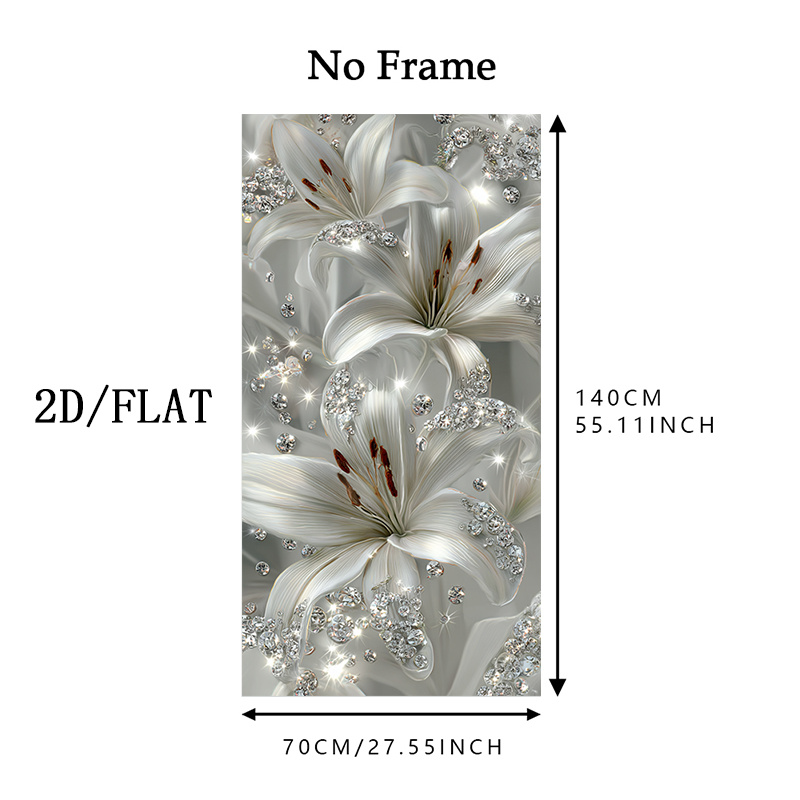 TEMU 2d Flat, 2d Flat, 2d/flat 1pc Large Size Frameless Canvas Painting Art Poster 2d Flat Single Piece 27.5x55.1 Inches (70x140 Cm) Large Canvas