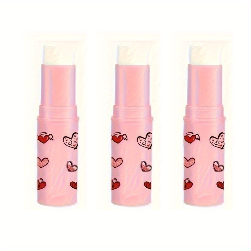 TEMU Flawless Face Primer Stick - Invisible Pore Minimizing, Long-lasting Makeup Base With Oil Control, White Korean Cosmetic For Smooth, Skin