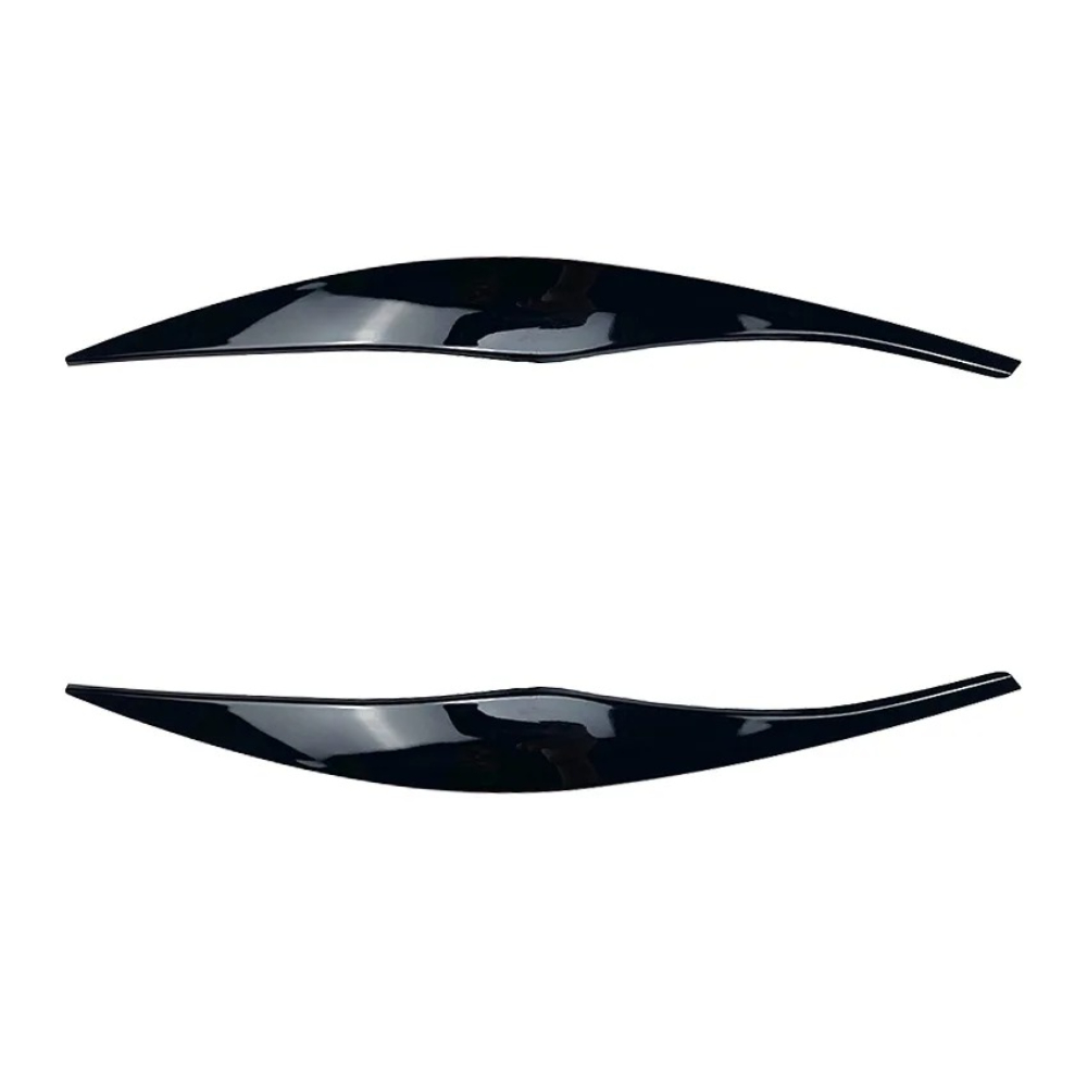 E-shop 2 Stück ABS Glanzschwarz Scheinwerfer Augenbrauen-Abdeckung, für BMW 3er E90 Limousine & E91 Touring/Kombi Modelle (Vormodell 2005-2008 &