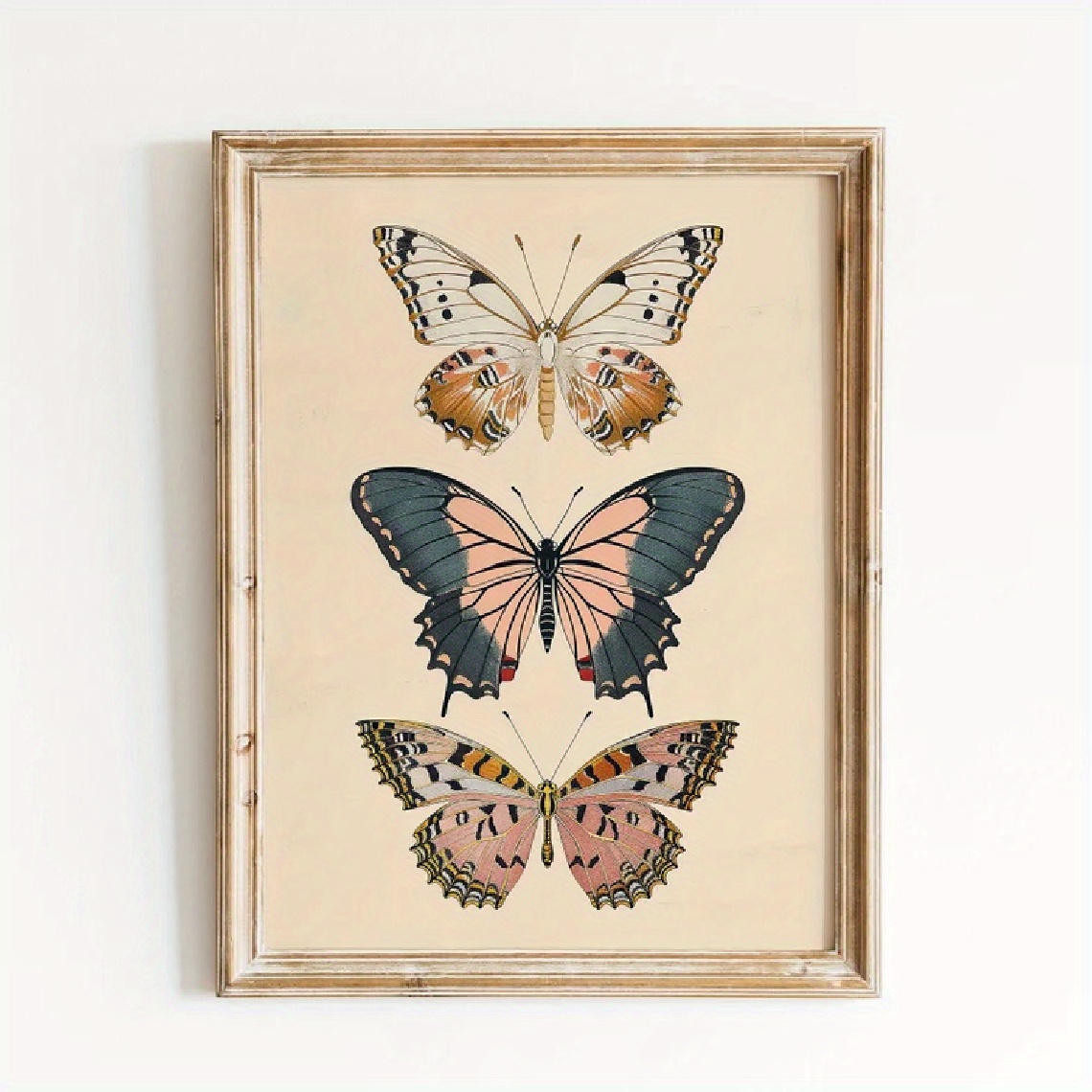TEMU 2d Flat, 2d Flat, 1pc Wall Decor, A Stylish Poster Featuring Abstract Artwork, A Minimalist Canvas Painting Of An Insect Moth, Perfect For