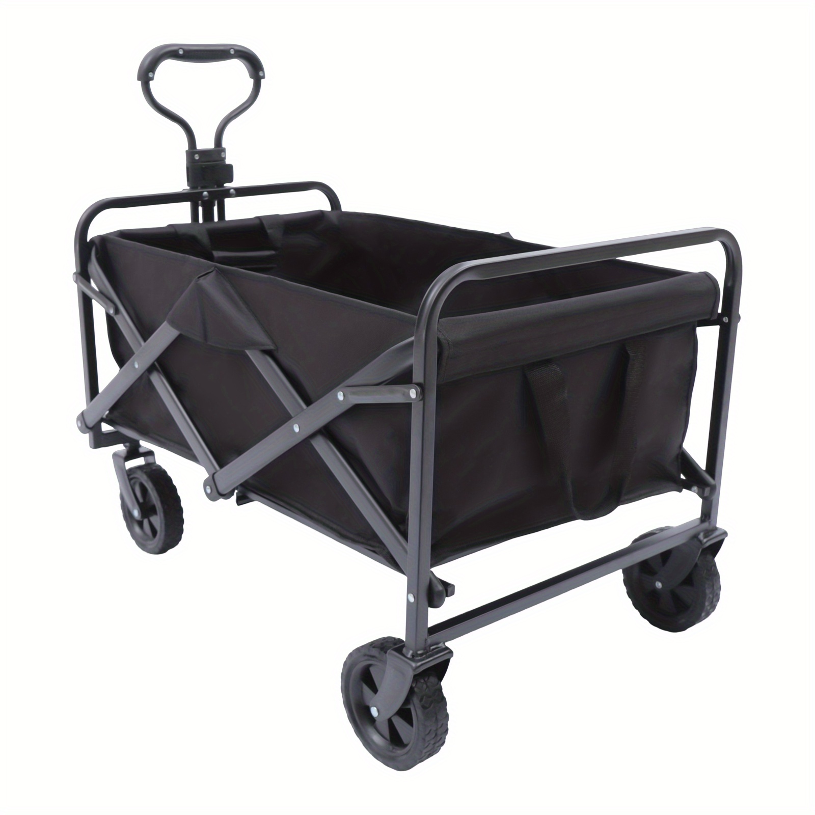 TEMU Buruiyoten Wagon Cart Collapsible Heavy Duty Utility Cart With Wheels Outdoor Beach Garden, Suitable For Outdoor Activities, , Gardens,