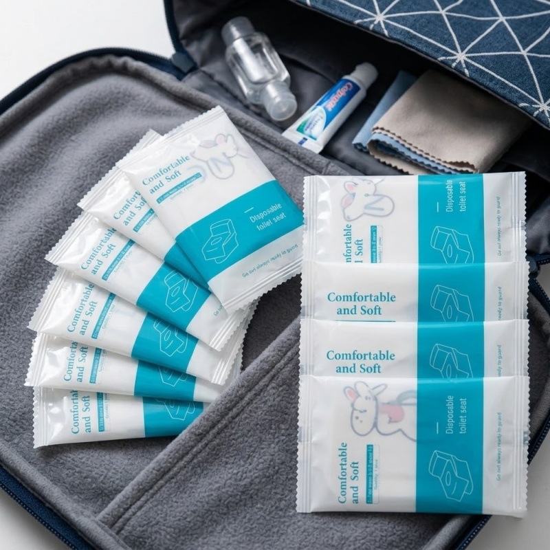 TEMU 10 Stück tragbare Reise-Toilettensitzbezüge – niedliche Hasen- & Herz-Aufdrucke, ideal für öffentliche Toiletten & Töpfchentraining,