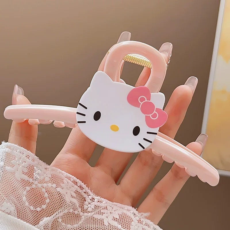Image of Kitty Cat New High-end Medium Shark Clip, Back Of Hair Clip, Half Tie Clip Headwear, Easy And Casual Clip