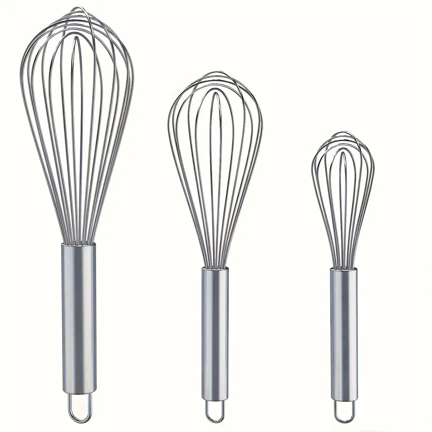 3pcs heavy duty stainless steel egg beater set 20 32cm 25 - Temu