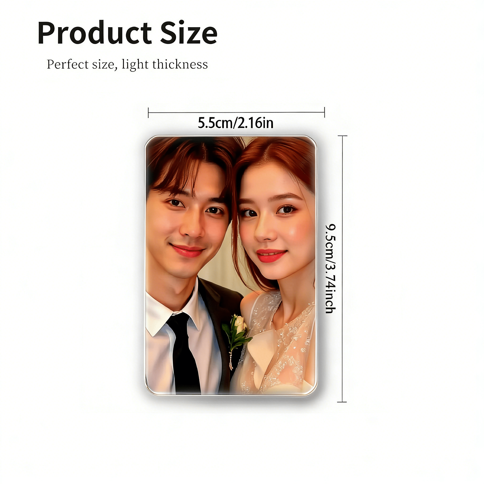 TEMU Personalized Photo Magnets- Custom Transparent Photo Frames With Base, Durable Octagonal Magnets For Fridge& Whiteboard, Pictures, Wedding,