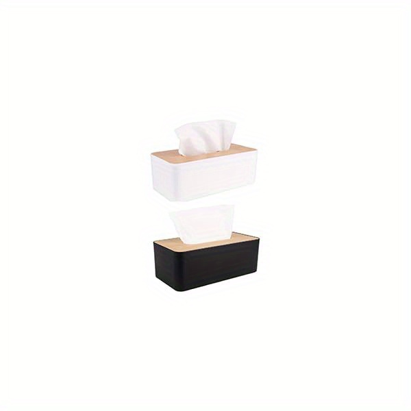 modern tissue box cover with bamboo-like   - square tissue holder for bathroom & home/office, decorative dust-resistant tissue dispenser with easy-access top slot, compact space-saving design (3.82x1.97x1.42inch) - durable plastic construction, fits standard tissues, minimalist style for contemporary decor,  , bathroom accessories, sleek organizer, lightweight construction, sturdy material, cover plate, bathroom organizers and storage, small spaces, stylish Product details 2