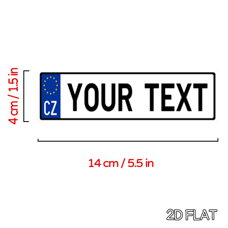 TEMU Personalized Czech Style Magnetic Stickers Suitable For Fridge Magnets - Custom Name/text/number Plates, Rectangular Magnets With Magnetic Base