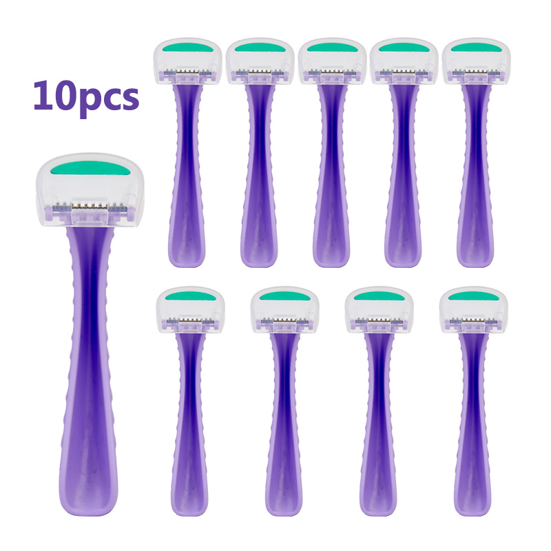 Image of Set Of 10, Portable Hair Removal For Women, Manual Shaver, Easy To Clean And Reusable, Ideal For Hair Removal On The Entire Body