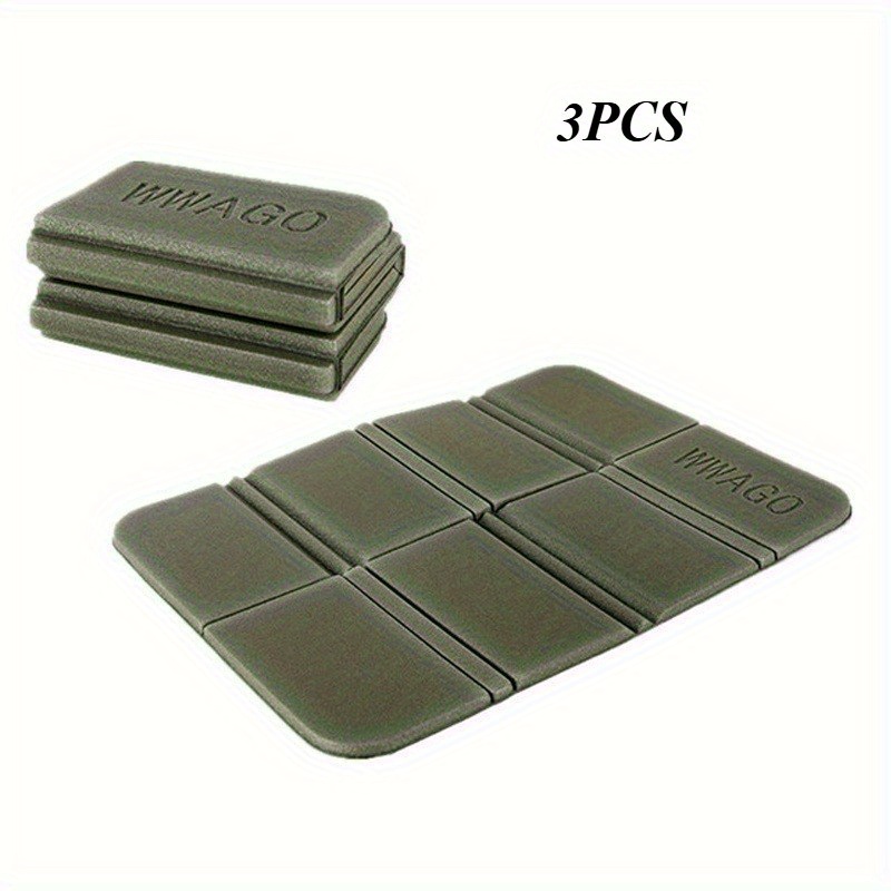 TEMU 3pcs Portable Waterproof & Dirt-resistant Foldable Foam Pad - Lightweight Xpe Seat Cushion Suitable For Park, Beach, Picnic, Camping, Travel -