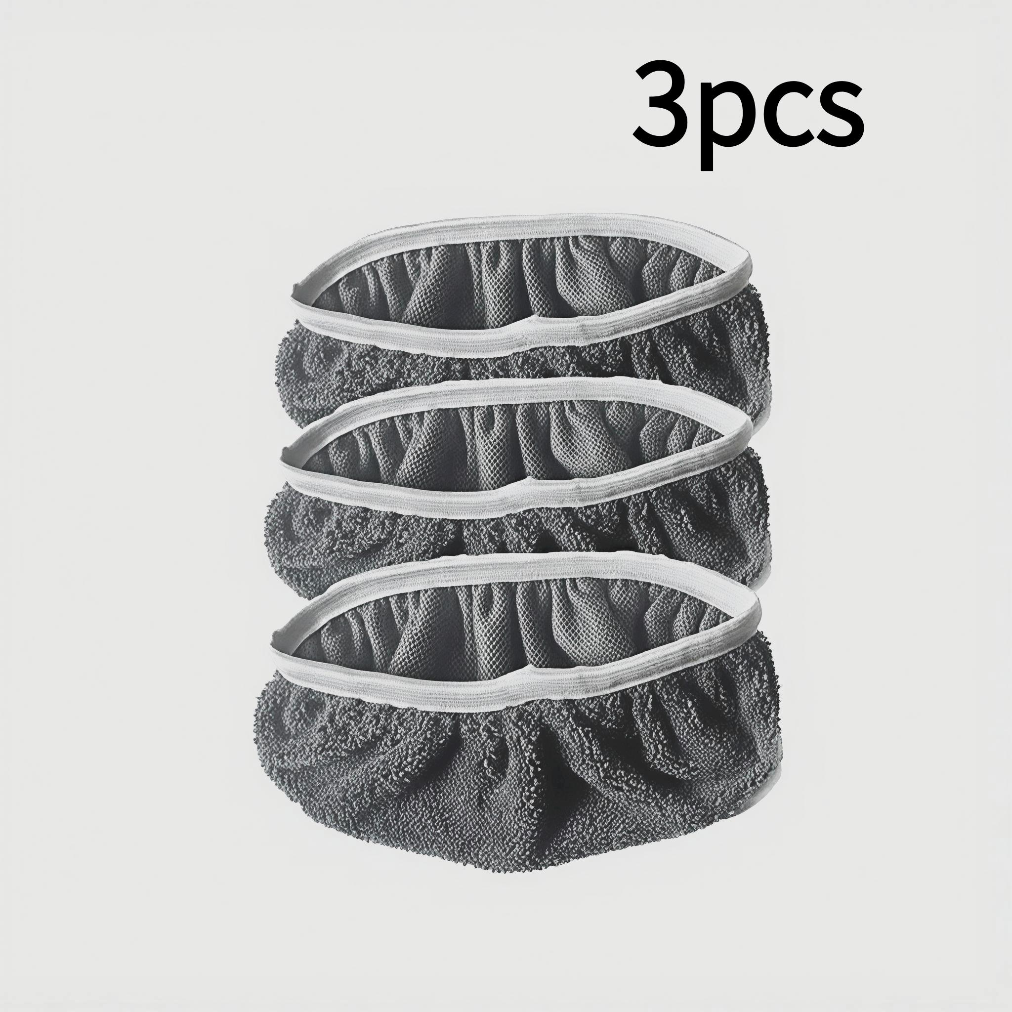 TEMU 3pcs Reusable Mop Pad Replacement Pads - Compatible With Mops, Wet And Dry Floor Cleaning, Washable Cloth With Elastic Edges, Suitable For Wood,