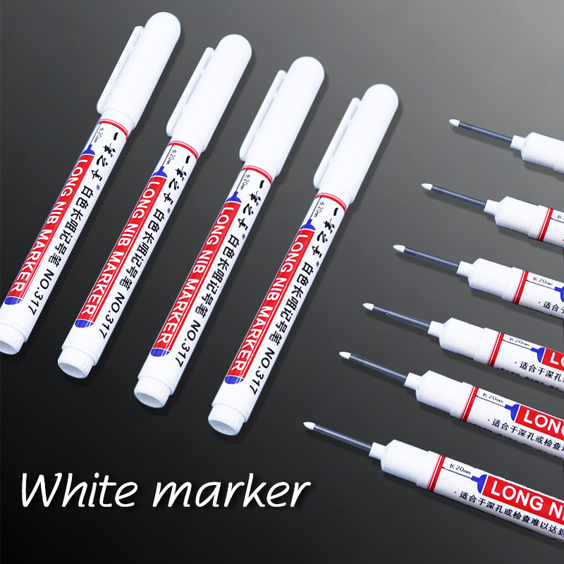 White Fine Tip Markers for Quick Drying and Non-Fading Art