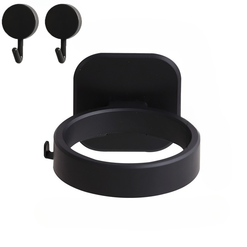 TEMU 3pcs, (wall-mounted Hair Dryer Holder And 2pcs Macaron Hooks) Bathroom Organizer, Space-, , Sturdy Structure, Suitable For Hair Dryer, Curling