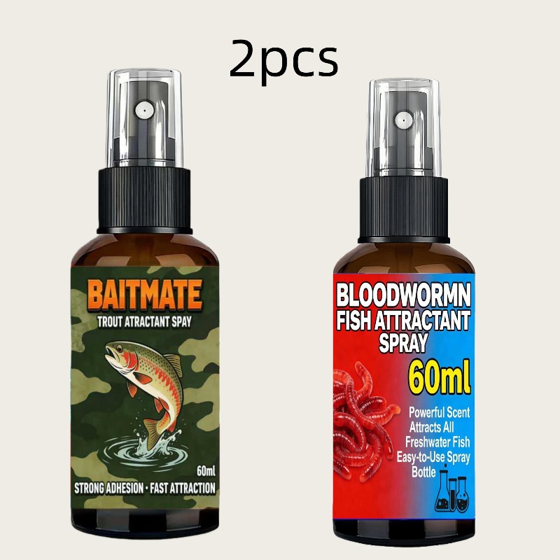 2-pack Fish Lure Spray, Bait Trout Lure Spray, Effective For Freshwater And Fishing, Quickly Lure Fish, Prevent Small Fish From Interfering, And Lure - New Year Valentine's Day Gift