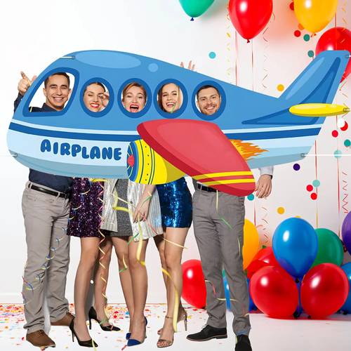 1pc large airplane shaped hollow camera backdrop frame 70 87 x 29 92 inches birthday wedding photography prop aviation theme party decor airplane party supplies