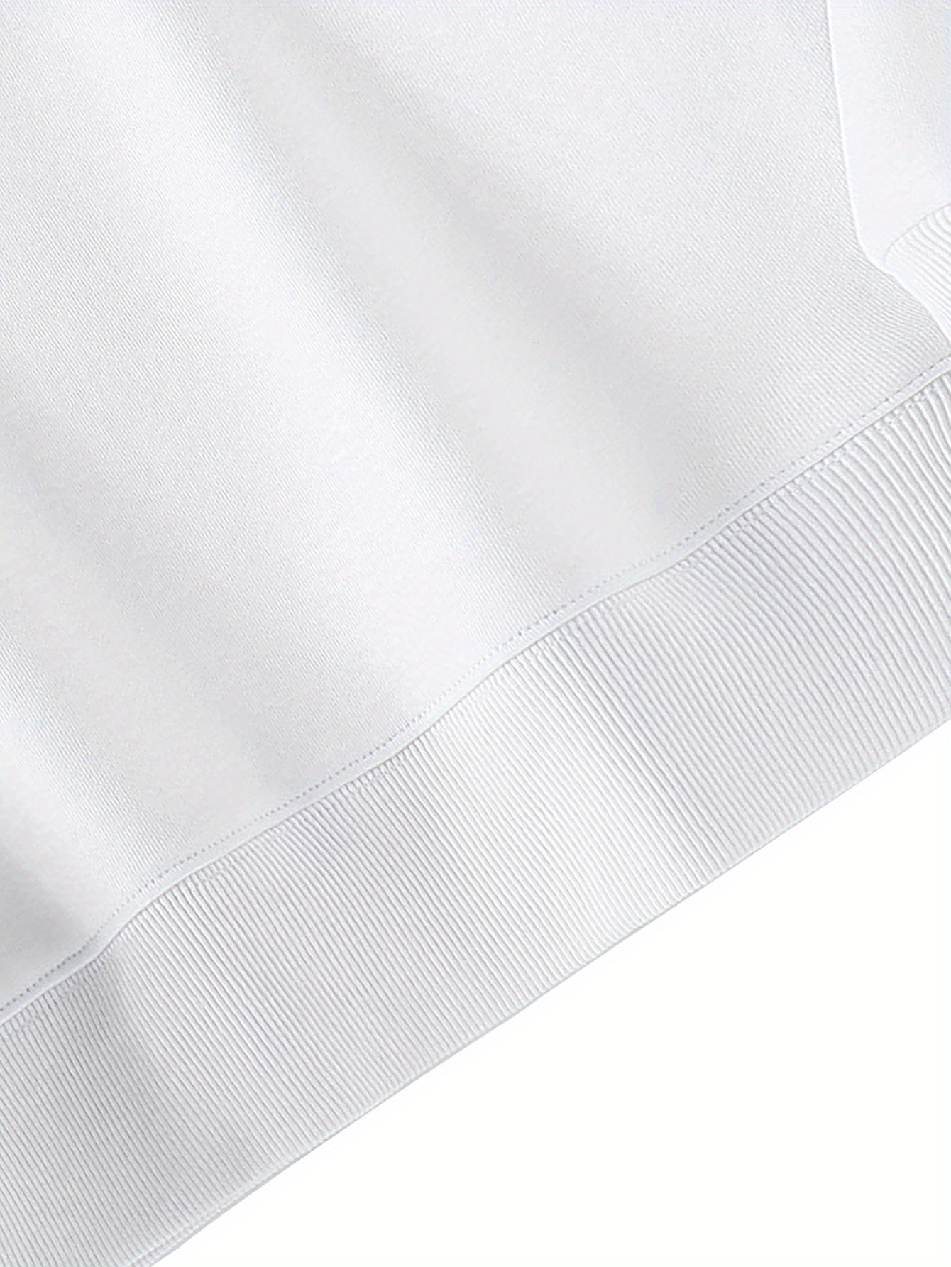 男士白色纯色连帽毛衣 - 极简主义纯色套头毛衣，光滑质感，柔软针织般触感，可机洗，春秋叠穿必备，休闲与半正式穿着，无扣/拉链设计 - 长袖常规版型，光滑质感，适合叠穿，宽松版型，适合春秋季节，白色，极简设计, 男士运动衫,男士连帽衫 3