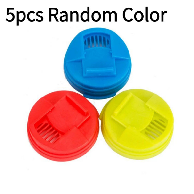 Image of 5pcs Random -on For Soda Can Lids, Spill-resistant, Reusable Beverage Can Covers For Soda, Beer, Energy Drinks, Outdoor Picnic & Camping Drinkware Accessory