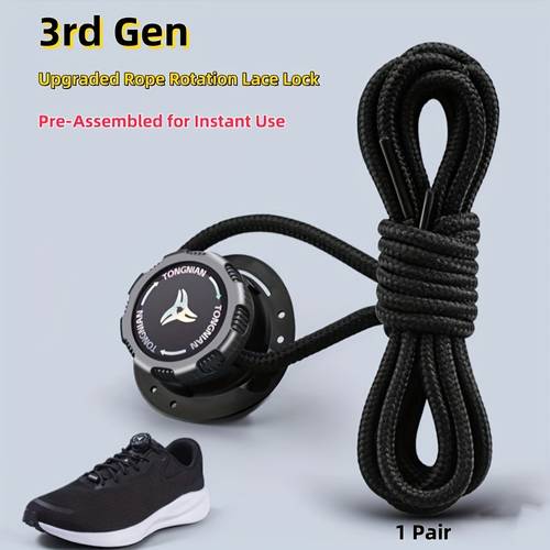 1 paar generation schnürsenkel-schlösser, drehbare schuhverschlüsse für sport- outdoor-schuhe – für männer frauen, schnellverstellbare schuhverschlüsse, ideal für wandern, sport trekking