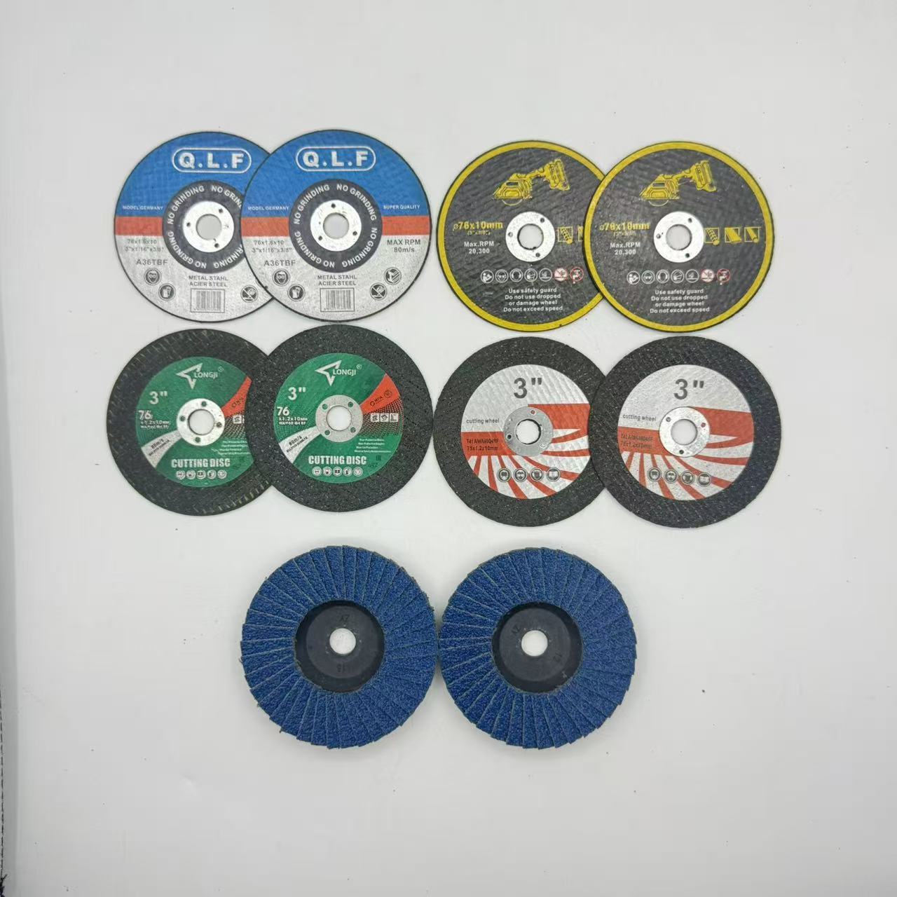 TEMU 3-inch/75mm Metal Cutting Polishing Kit 10pcs, Including 8pcs Stainless Steel Resin Cutting Discs And 2pcs Premium Thickened Durable Grinding