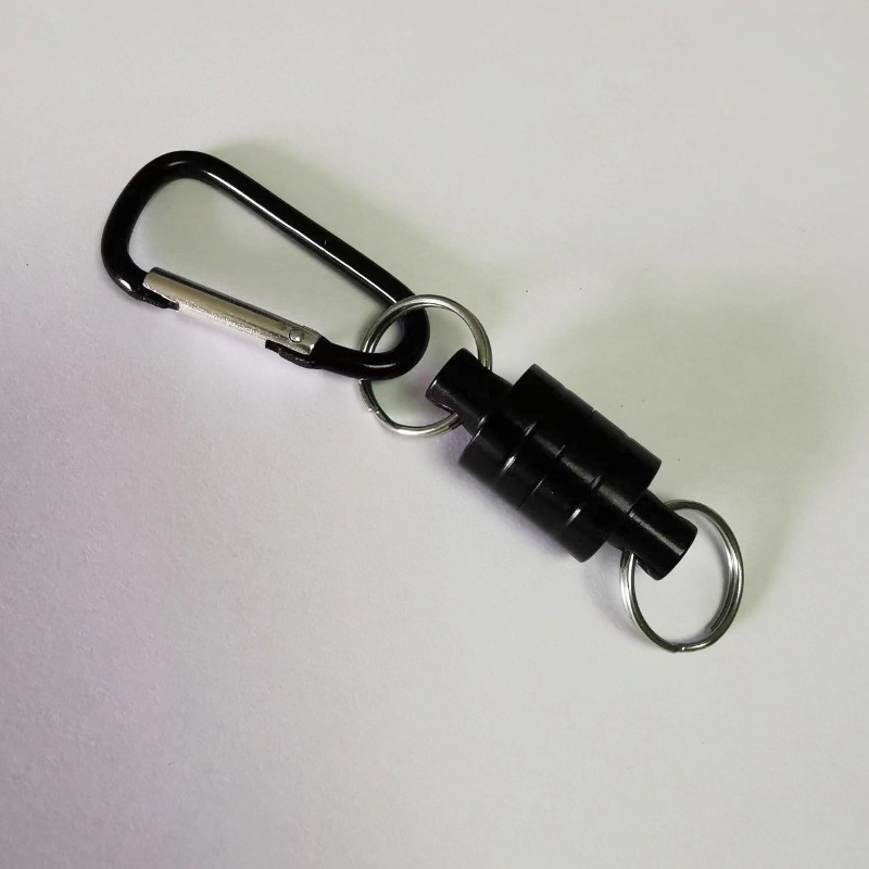 Wild Devil Baits Magnetic Release Clip Magnet Clip Angeln Magnet Adapter Mit Karabiner Fur Kescher Landing Net Fliegenkescher Angelzubehor