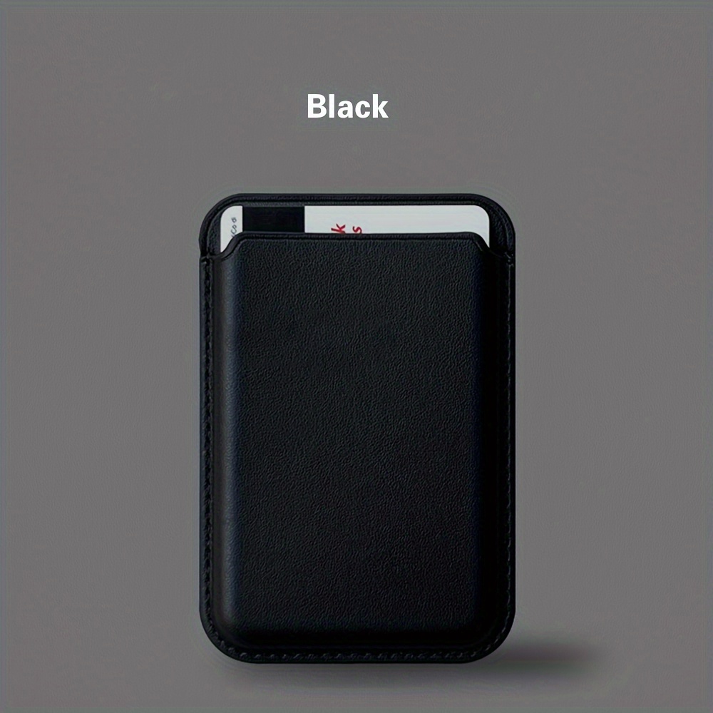 TEMU Portatarjetas Magnético Ultra Delgado de Cuero Sintético para iPhone 16 15 14 13 12 Pro Max Serie, Magnética para iPhone, Accesorio de Cubierta