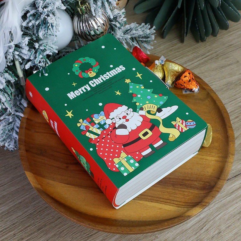 Resim 1 adet veya 6 adet Noel Hikaye Kitabı Hediye Kutusu - Noel Baba & Ağaç Tasarımı, Canlı Tatil Partisi Hediye Çantası, Noel için Mükemmel, Noel Sihirli Kitap Kutusu için İdeal, Noel Hediye Kutusu|Şenlikli Hediye Çantası|Kağıt Hediye Kutusu, Noel Hediye Kutuları, kutu hediye, mum kutusu, hediyelik kutu, karton kutu 
