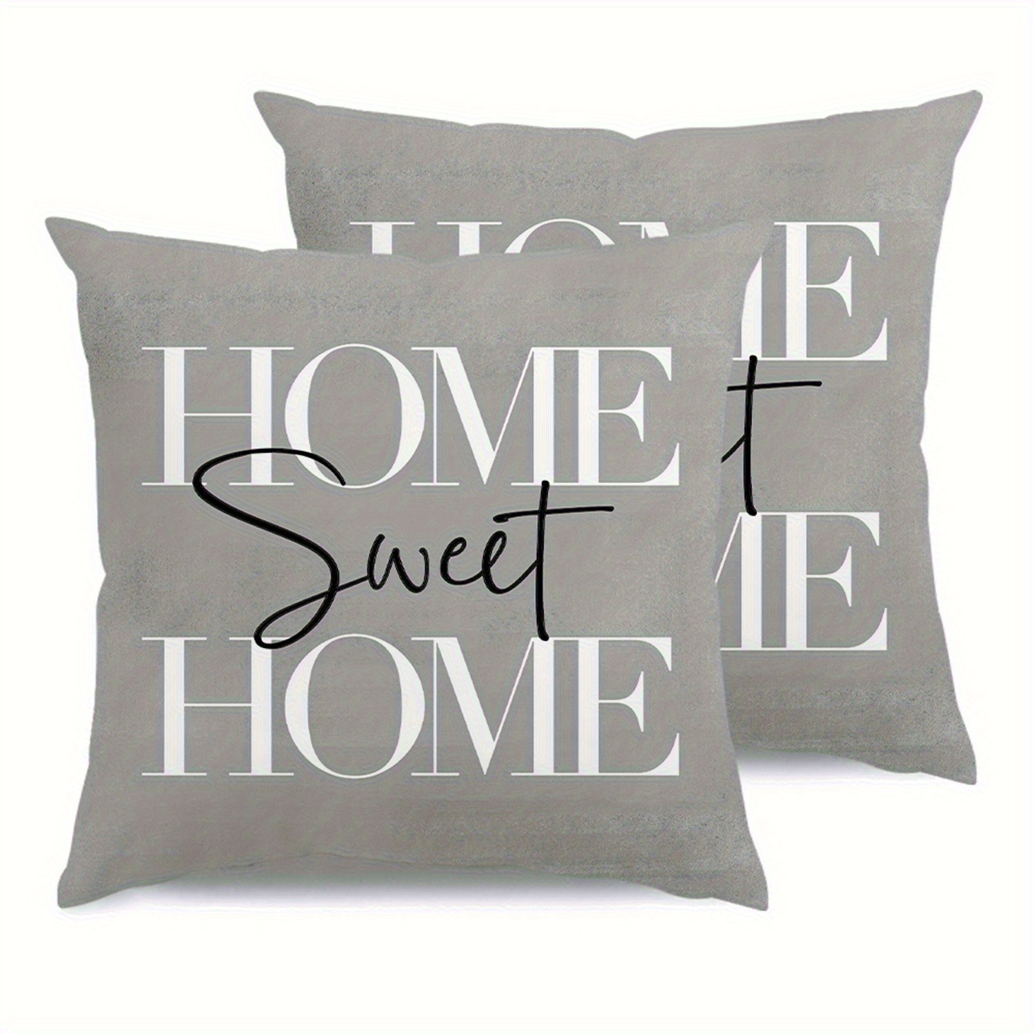 TEMU Set Of 2 Cozy Pillowcases Featuring A Sweet "home" Theme, Perfect For Decorating Your Bedroom Or Living Room Sofa. Made From Polyester, Cushion