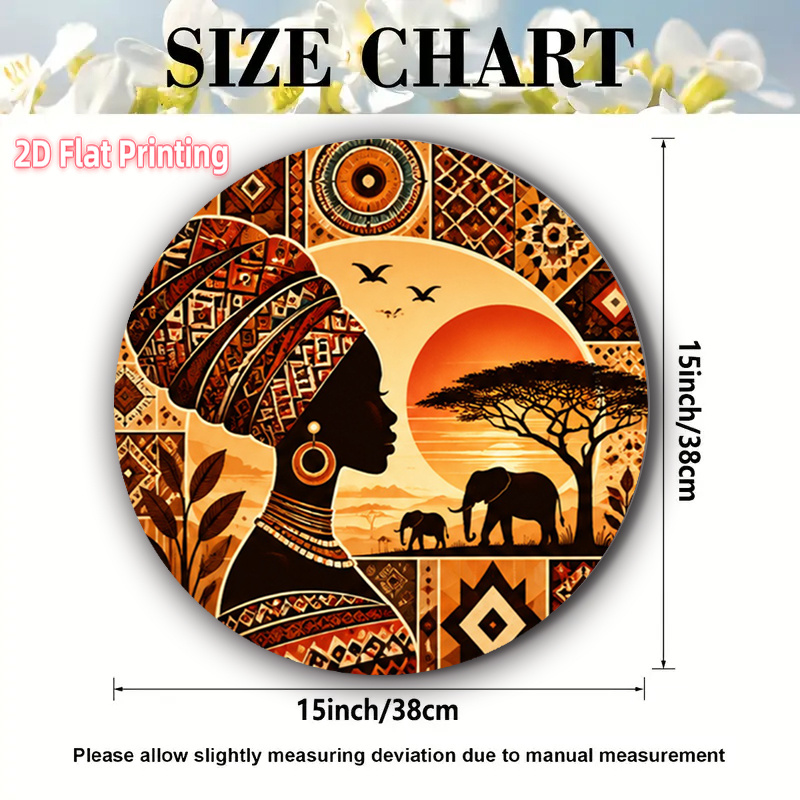 TEMU 4pcs Afrocentric Tribal Placemats Round Table Suitable For Restaurant, Kitchen & Party Decor - African-themed Design, Anti-slip Heat-resistant