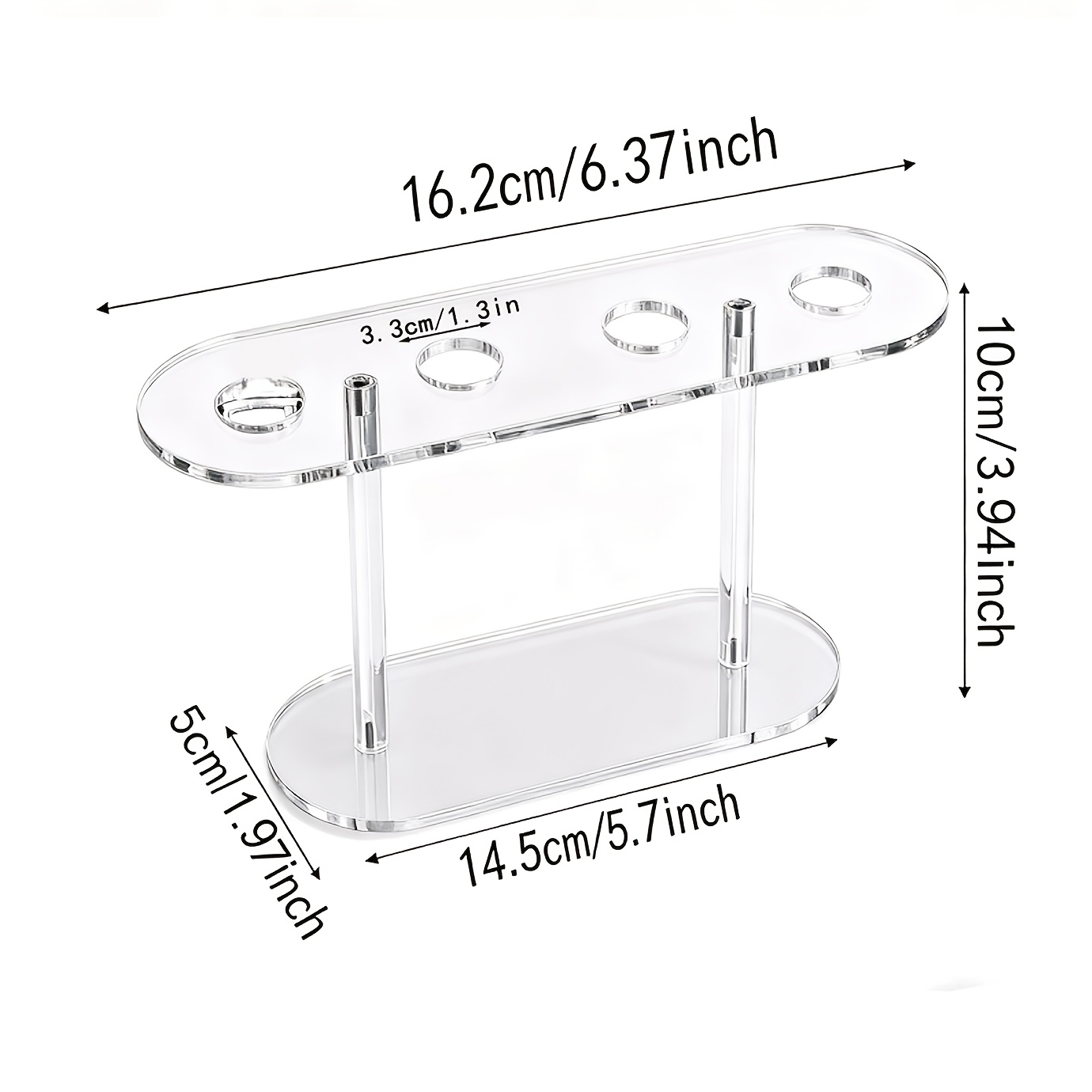 Image of 1pc Transparent Acrylic Ice Cream Cone Stand, Modern Transparent Display Rack, Suitable For Weddings, Birthday Parties And Dessert Shops, Non-food Contact Product