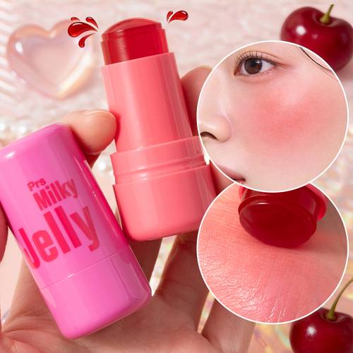 4 color jelly lip and cheek blush cream suitable for lips and cheeks offers and natural end is long lasting and stackable features a has a clear jelly texture color brightens