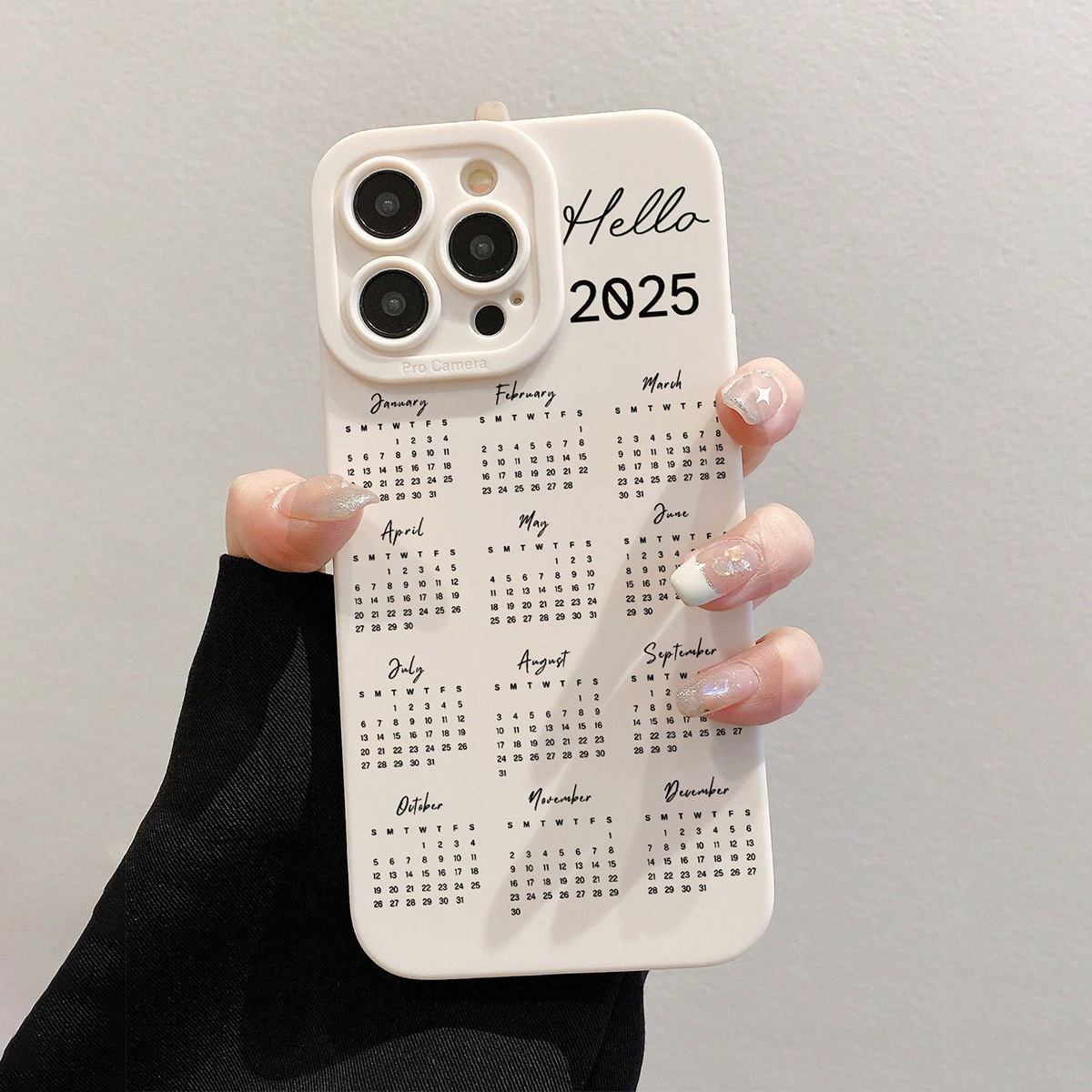 

New Angel For A Minimalist Phone Case Featuring A Calendar Illustration, Suitable For Iphone Models Including , 15, And 14 Series, With A Durability And Flat Printing Technology.