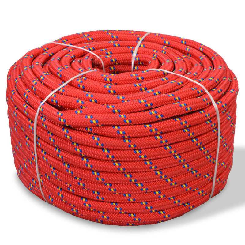 TEMU Boat Rope 10mm 50m Polypropylene Red Polypropylene Boat Rope Cord Is The Perfect For Sailing, Boating, Camping, Sailing, Transporting, Kayaking,