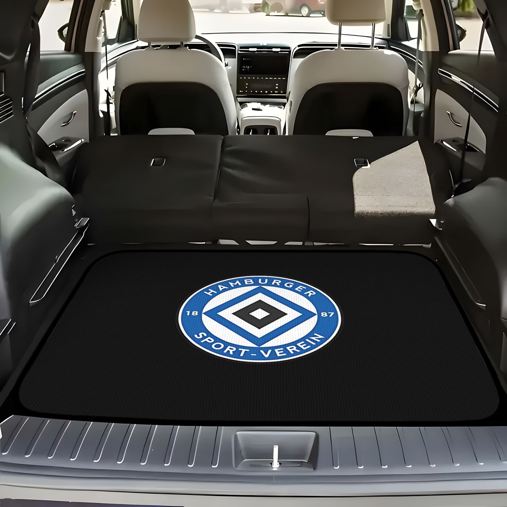E-shop ., Kofferraumauskleidung mit Aussehen im ikonischen Kofferraummatten-Design des Teams, gestaltet mit einem Muster. Geeignet für Pkw, Lkw SUVs,