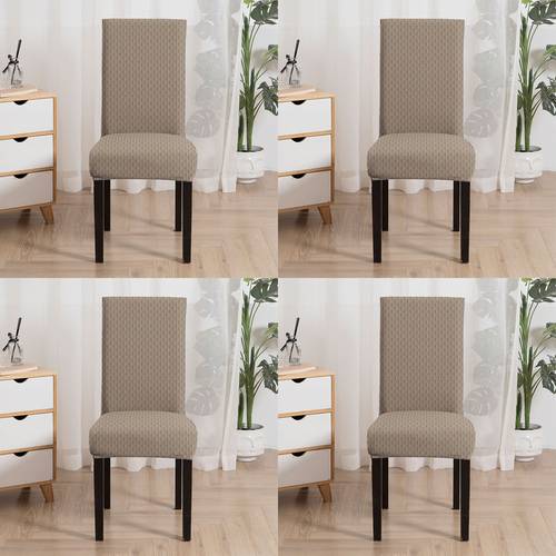 4 dining chair covers small gourd jacquard armless chair covers medium back chair covers spandex soft removable and washable wedding restaurant office chair covers furniture protectors