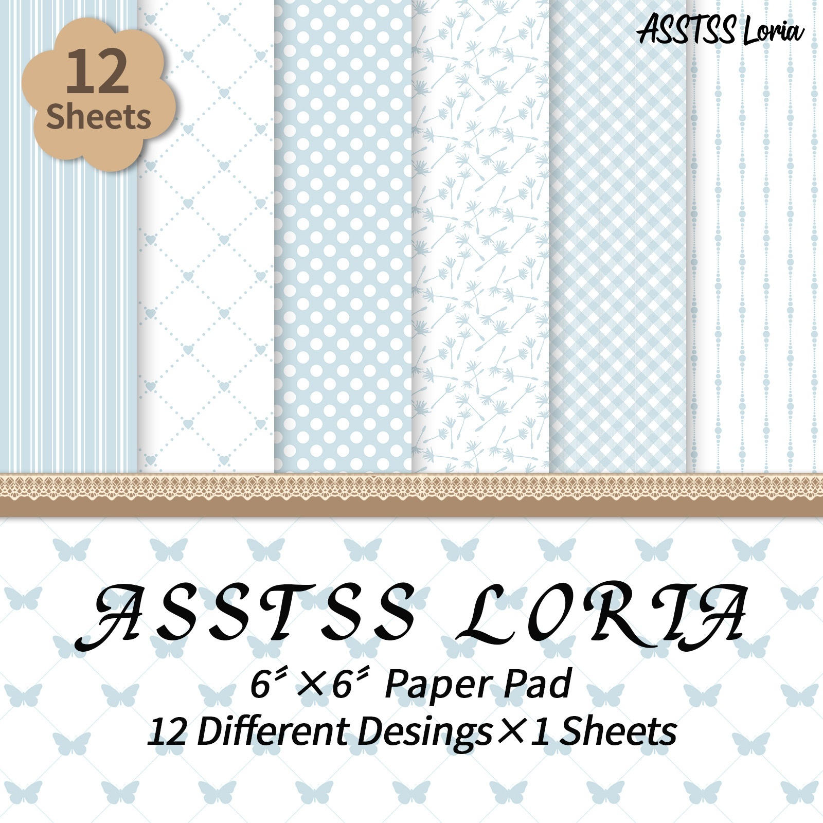 TEMU 12-sheet Asstss Loria Heavyweight Scrapbooking Paper Pad - 6"x6" Cardstock Suitable For Journaling, Collage Art, Junk Journals, Compatible For