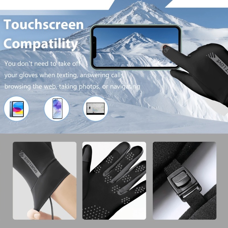 STNY Smart Heating Gloves USB-Powered with 3-Temperature Settings, Real-Time Heating, USB-Powered Hand Warmer for Skiing, Snowboarding, Commuting - Battery-Free Operation, Plug & Play (Compatible with Smartphones/Tablets/Laptops)