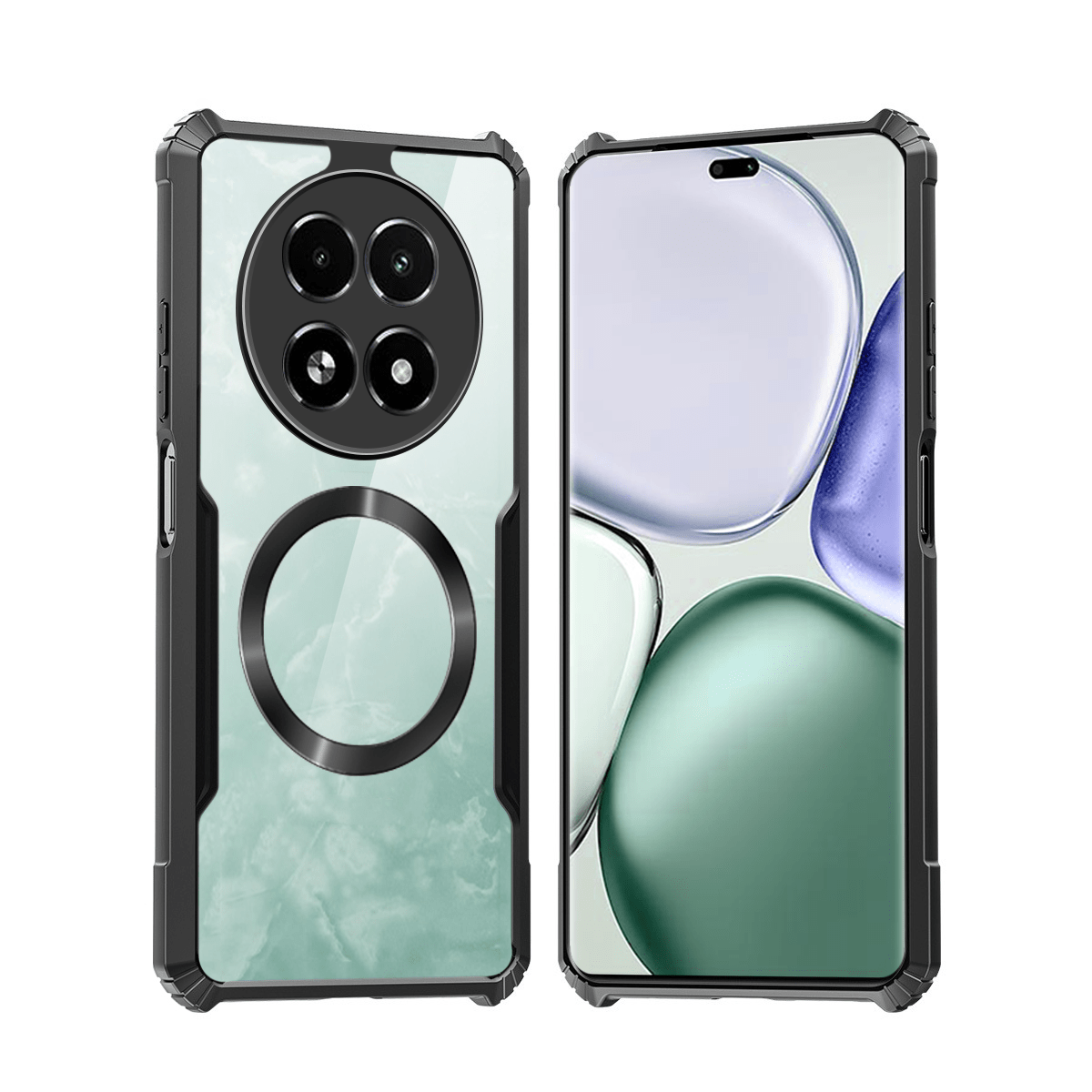 TEMU Phone Case: Compatible With Honor X9c 5g Phone Cases Magnetic Casing Shockproof Soft Cover Acrylic Transparent Back Protection Shell