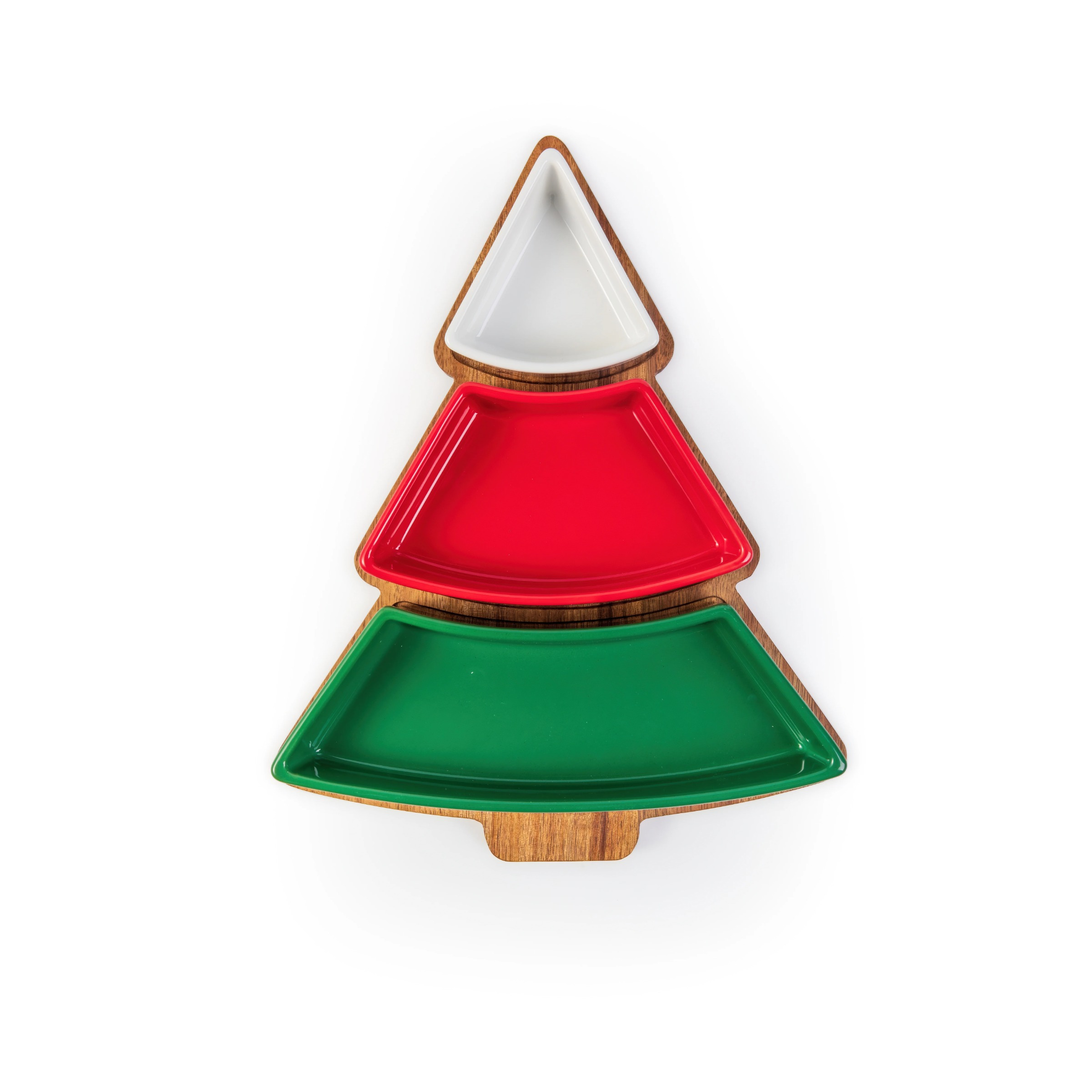 

1pc Wood Christmas Tree-shaped Bowls - Platter For , Entertaining Decor