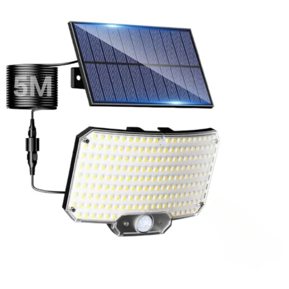 TEMU Lampes murales d'extérieur solaires avec détecteur de mouvement PIR, conçues pour . Ces lampes offrent trois modes de luminosité et comprennent