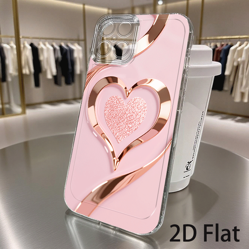 item picture phone case 2d   glitter heart with rose   phone case for huawei honor magic8 lite x5 x6c x7c x7d x8 x8a x8b x8a x8c x8d x9 x9a x9b x9c x9d 200 400   smart seasonal ornament gifts easter christmas halloween