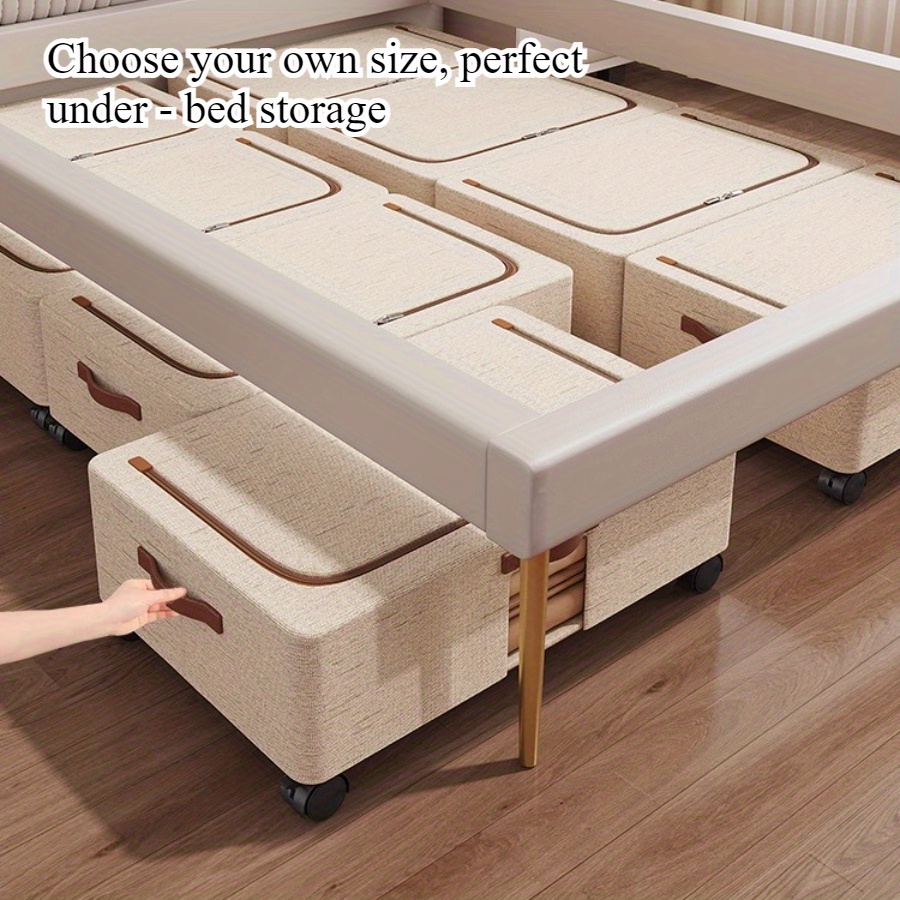 Premium Under-Bed Storage Bins with Wheels & Flip-Top Lid