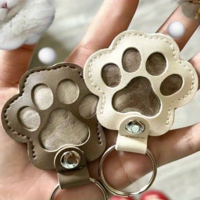 TEMU 2pcs Claw-shaped Pet Hair Remover Keychain, Multi-functional Portable Hanging Accessory For Cat And Dog Hair, Perfect For – Ideal Christmas,